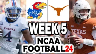 Kansas at Texas - Week 5 Simulation (2023 Rosters for NCAA 14)