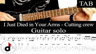 I JUST DIED IN YOUR ARMS - Cutting Crew: SOLO guitar cover + TAB