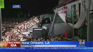 New Orleans Buildings Damaged, Power Out Due To Ida