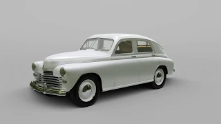 GAZ M20 3d model showcase