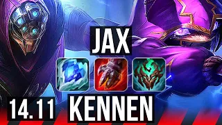 JAX vs KENNEN (TOP) | Rank 6 Jax, 39k DMG, 14/3/9, 800+ games, Legendary | TR Challenger | 14.11