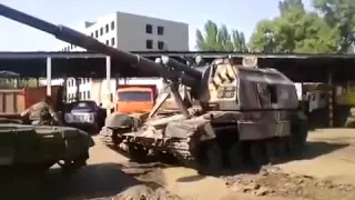 Сенсация    Донецк ополченцы захватили САУ ВСУ   The militia captured the SPG Ukrainian army