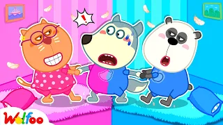 Pink vs Blue Rooms Challenge with Wolfoo and Friends - Cartoon for Kids 🤩 @WolfooCanadaKidsCartoon