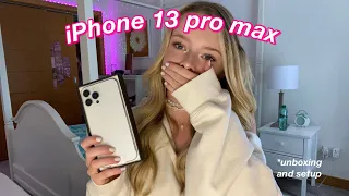 unboxing iPhone 13 pro max + setup & ￼accessories *silver*