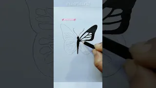 Easy butterfly drawing / how to draw butterfly 🦋 #shorts