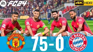 EA FC 24- MESSI CR7 NEYMAR & MBAPPE ! ALL STARS ! MAN UTD 75-0 FC BAYERN MUNICH  -! PS5 4K HDR !