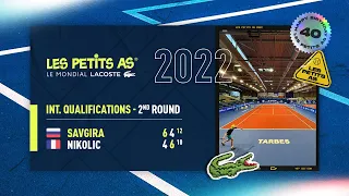 Les Petits As 2022 | Boys International Qualifying | Luka NIKOLIC (FRA) vs. Aleksei SAVGIRA (RUS)