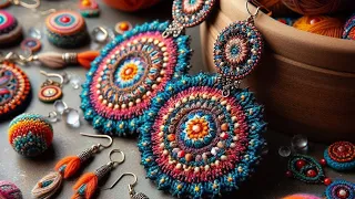 Crochet Knitted Earring's Ideas|| Shear ideas || #artist #desighn #ideas #art #crochet #india