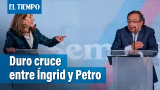 Íngrid Betancourt y Gustavo Petro: Duro cruce de palabras en el debate | El Tiempo