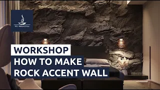 WORKSHOP: Rock made of concrete | Interior wall | DIY