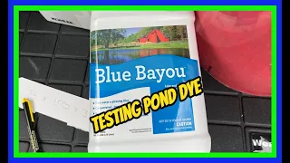 Testing Pond Dye In A Farm Pond