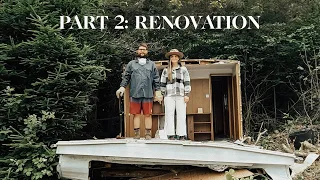 Renovation Pt.3 | Breaking down the caravans, shipping container delivery, cooking with solar