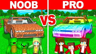 Mikey vs JJ DIRT vs RAINBOW Cars in Minecraft - NOOB vs PRO