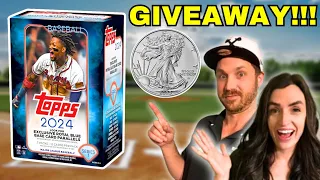 PULLING A RARE EGGS CARD! 2024 TOPPS SERIES 1 BLASTER BOXES [GIVEAWAY]