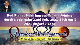 Red Planet Mars Ingress Taurus Joining North Node Rahu 22nd Feb. 2021-14th April 2021 Angarak Yoga