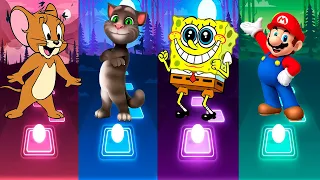 Tom And Jerry 🆚My Talking Tom 🆚SpongeBob 🆚Super Mario Bros⎹ 🎶 Who Is Best ？