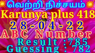 Karunya plus 418 guessing four numbers 28-04-22