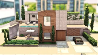 MODERN CONCRETE HOUSE | [No CC] Sims 4 Speed Build (Stop Motion)