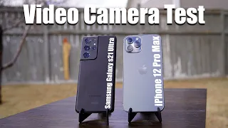 Samsung Galaxy S21 Ultra vs iPhone 12 Pro Max Video Camera Test