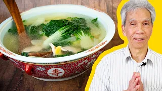 😊  Dad's SOOTHING Bok Choy Soup (白菜猪肉汤)!