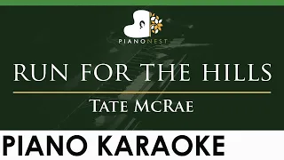 Tate McRae - run for the hills - LOWER Key (Piano Karaoke Instrumental)