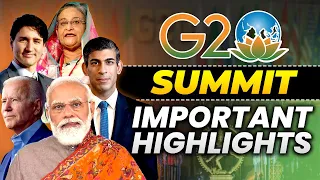 G20 Summit 2023 | G20 Important Highlights | G20 Shikhar Sammelan 2023 | G20 Current affairs 2023