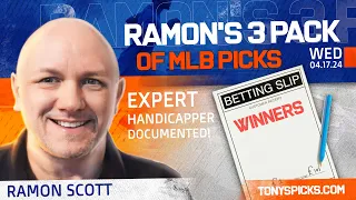 3 FREE MLB Picks and Predictions on MLB Betting Tips by Ramon Scott, Wednesday 4/17/2024