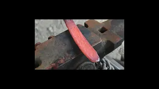 Forging a Big Bowie knife from a wrench