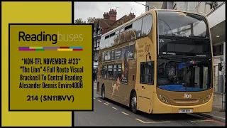 FULL ROUTE VISUAL | Reading Buses Route 4: Bracknell Bus Station To Central Reading | 214 (SN11BVV)