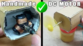 How to make a DC motor at home - Homemade Cardboard DC motor