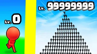 Building a MAX LEVEL STICKMAN TOWER in Count Masters: Crowd Clash & Stickman running game