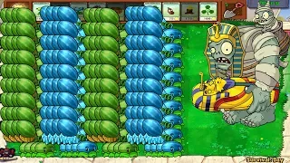 Plants vs Zombies Hack - Gatling Pea vs Winter Melon vs Dr. Zomboss