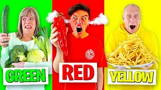 Eating Only ONE Color of Food for 24 Hours - Challenge
