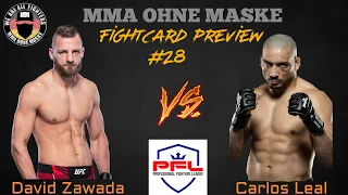 David Zawada vs Carlos Leal PFL Regular Season 2023 Fightcard Preview #28 ❗️Team Zawada❗️PFL❗️1 MIO💰