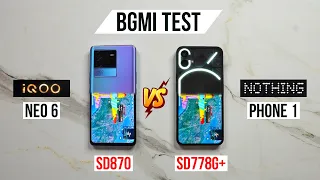 Nothing Phone 1 vs iQOO Neo 6 Pubg Test, Heating and Battery Test | Best Phone Under ₹30,000? 🤔
