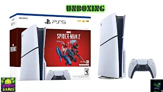 UNBOXING DE LA PS5 SLIM +  PRIMER ENCENDIDO  + PRUEBA DE  SPIDER MAN 2