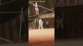 Lucky Irani circus show shot girl walk on wire 2021 #shorts #luckyiranicircus #YtShortsShow