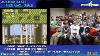 Awesome Games Done Quick 2013 SpeedRun Sonic 3 Knuckles