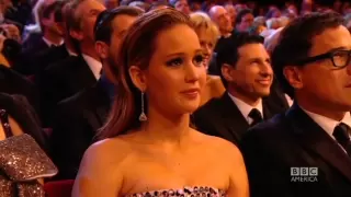 Jennifer Lawrence Kiss At BAFTA 2013 (FullHD)