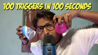 ASMR 100 Triggers In 100 Seconds⚡