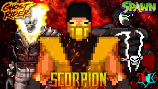 Ghost Rider Vs Scorpion Vs Spawn | SPRITE BATTLE