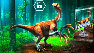 THERIZINOSAURUS UNLOCK THERIZINOSAURUS GEN 2 VS SEGNOSUCHUS BATTLE | JURASSIC WORLD THE GAME