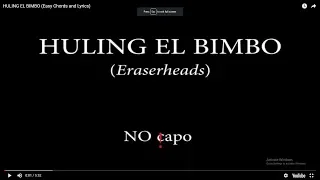 HULING EL BIMBO (Easy Chords and Lyrics)