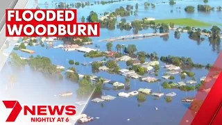 Flying over the Woodburn flood, March 2022 | 7NEWS