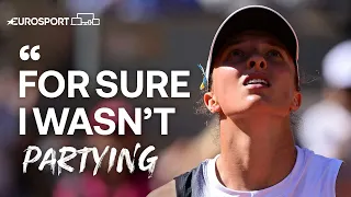 Iga Swiatek Admits She's Still Figuring Out How to Play Against The Wind | Eurosport Tennis