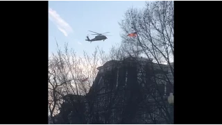 President Obama aboard Marine One helicopter(s) at the White House?!