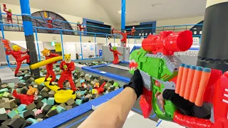 Nerf War | Amusement Park Battle 41 (Nerf First Person Shooter)