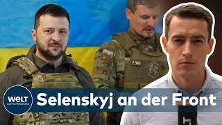 PUTINS KRIEG: Präsident Selenskyj besucht Frontgebiet – Ukraine braucht stärkere Waffen im Donbass