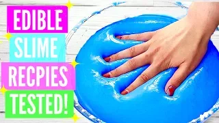 Testing Popular Edible Slime Recipes! How To Make Edible Slime DIY! *please read the description"