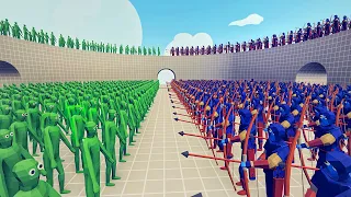100x ZOMBIE vs 50x RANGED UNIT - Totally Accurate Battle Simulator TABS